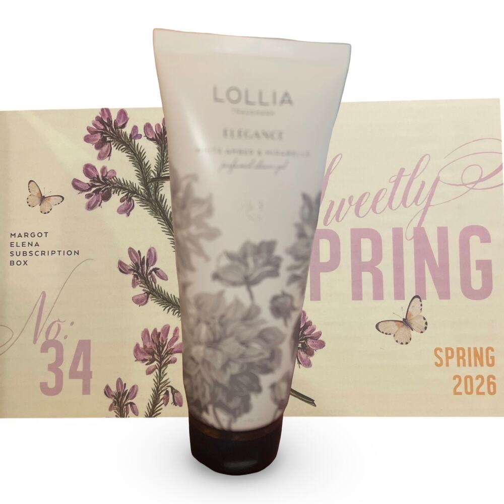 Lollia Elegance Shower Gel 8 oz White Amber & Mirabelle Margot Elena Spring 2026